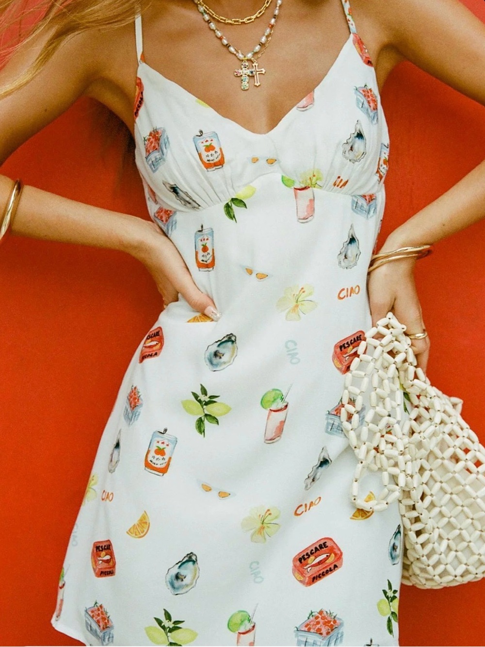 US 6 italian summer princess polly mini dress